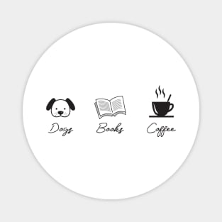 Dogs Books Coffee Magnet